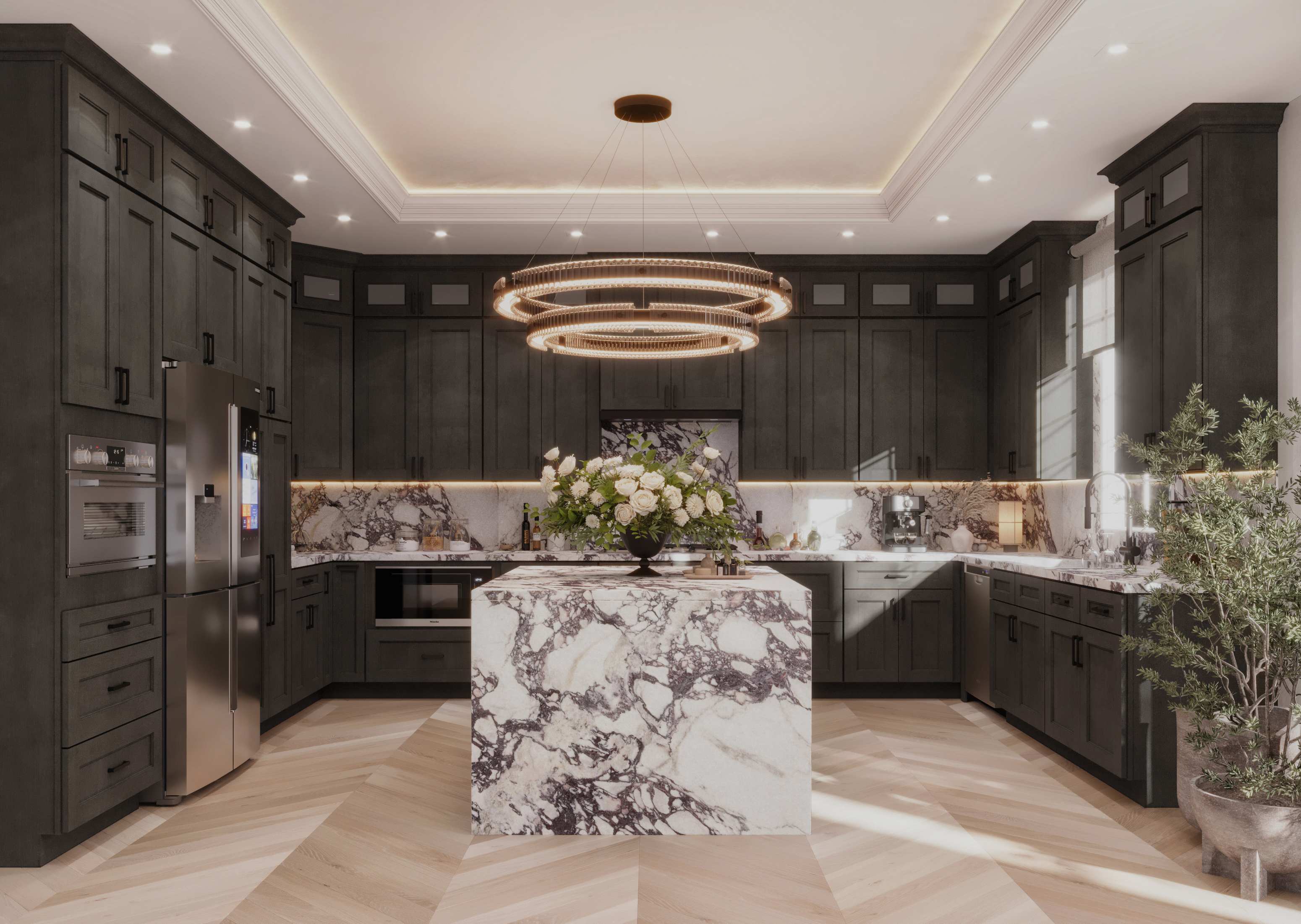 Shaker Charm cabinetry in a finished kitchen