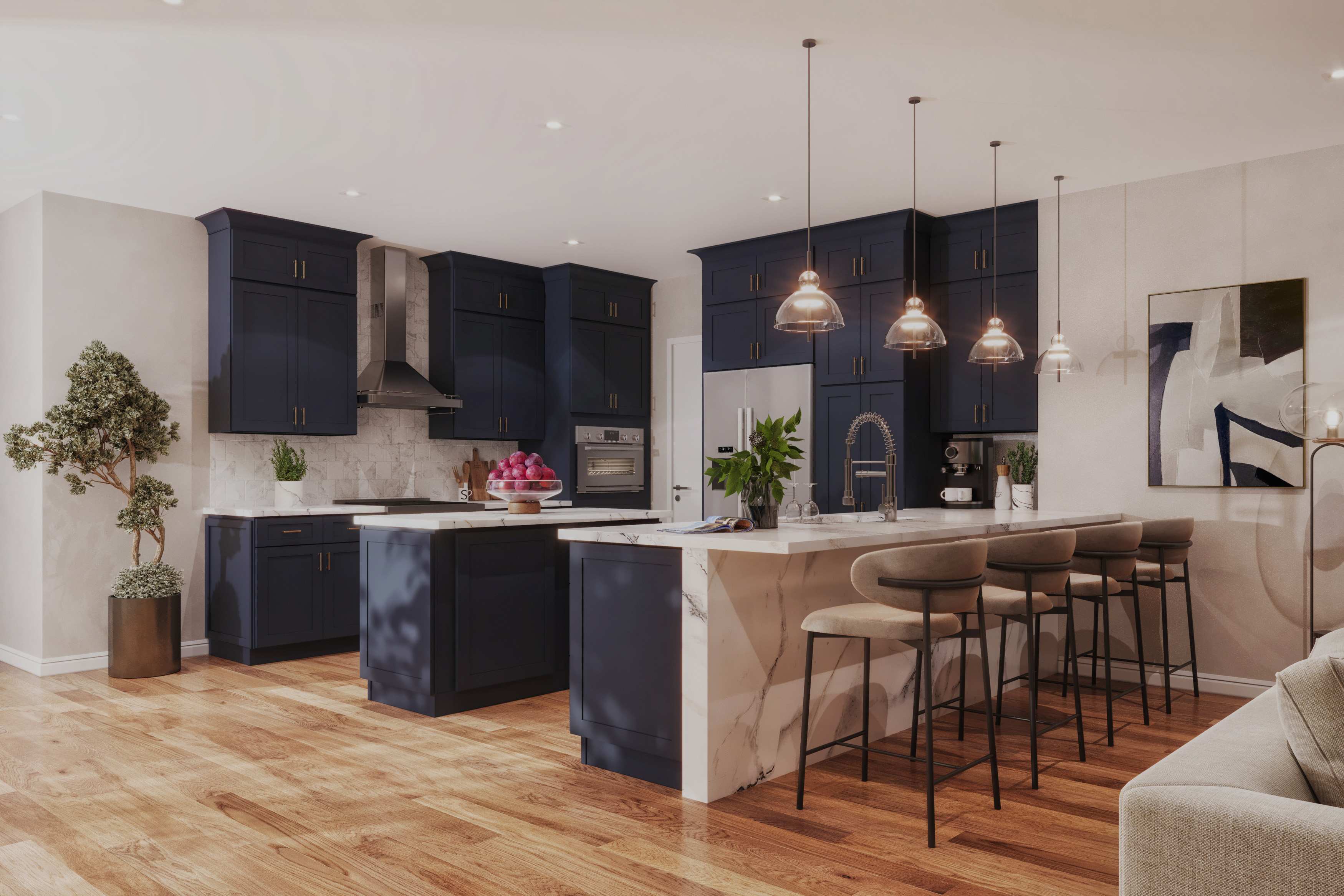 Navy Blue Kitchen